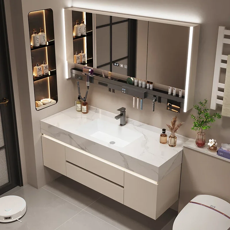 Trennwände Lagerung Badezimmerschrank Organizer Spiegel Wandregale Zubehör Toilettenschrank Luxus Gabinete Wohnmöbel