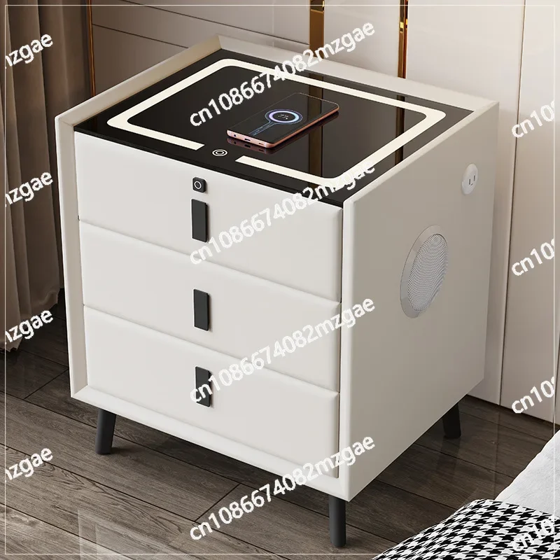 Zwei-Pumpen Kabelloses Laden USB Multifunktionaler Smarter Nachttisch Bluetooth-Lautsprecher Modern Image