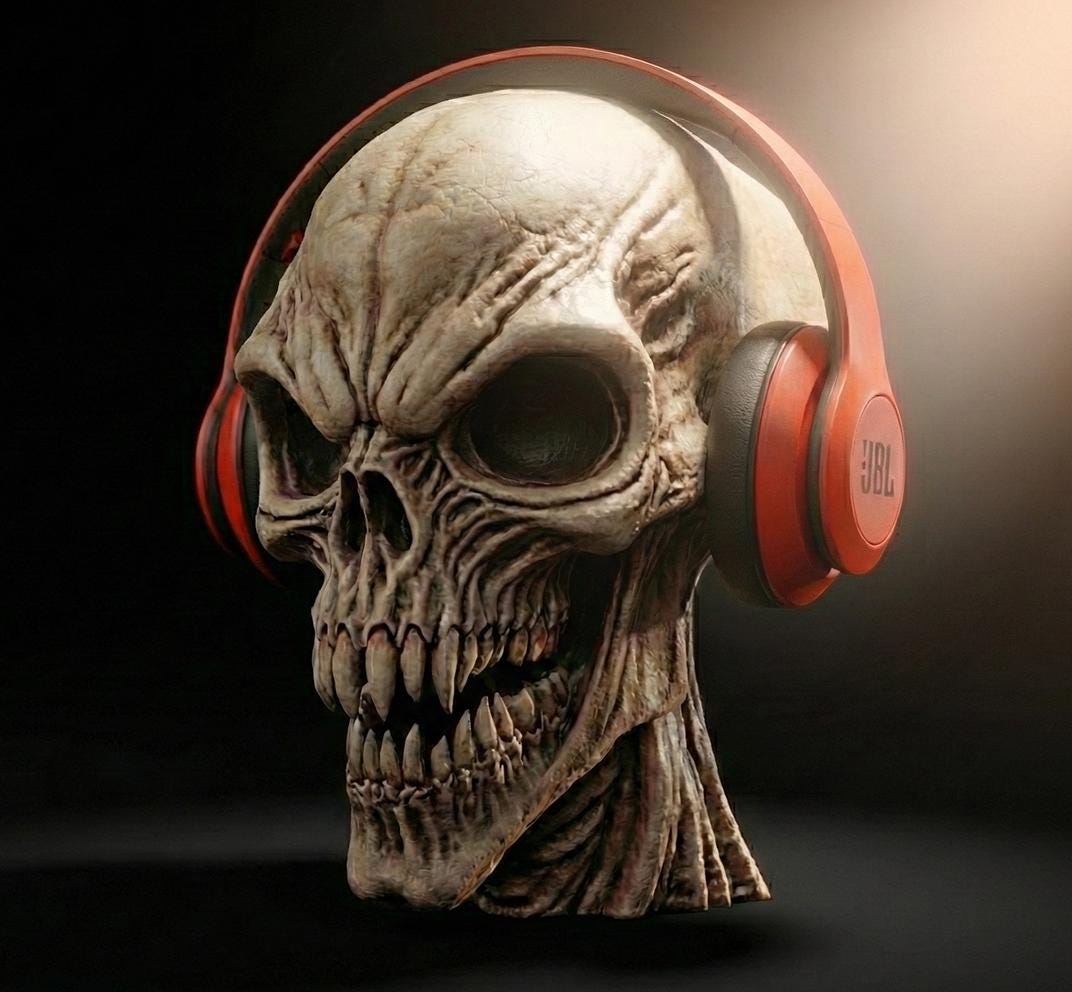Supporto per cuffie a forma di teschio alieno (file STL), supporto per cuffie da gioco stampabile in 3D.