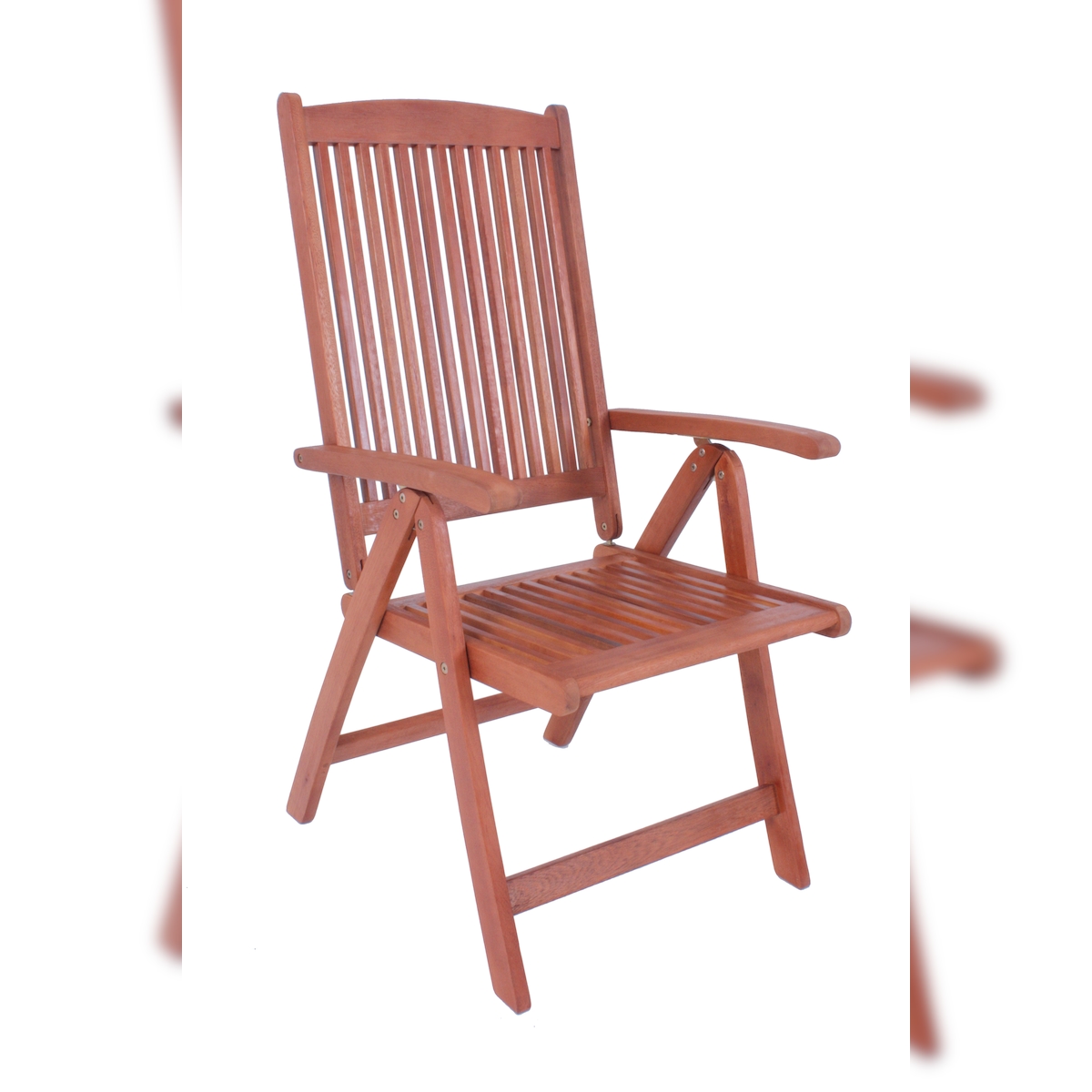 DELUKE Gartenstuhl LILLE 5-fach verstellbar - Eukalyptus, Natur | Hochlehner Wetterfest Terrassenstuhl Outdoor Essstühle Image