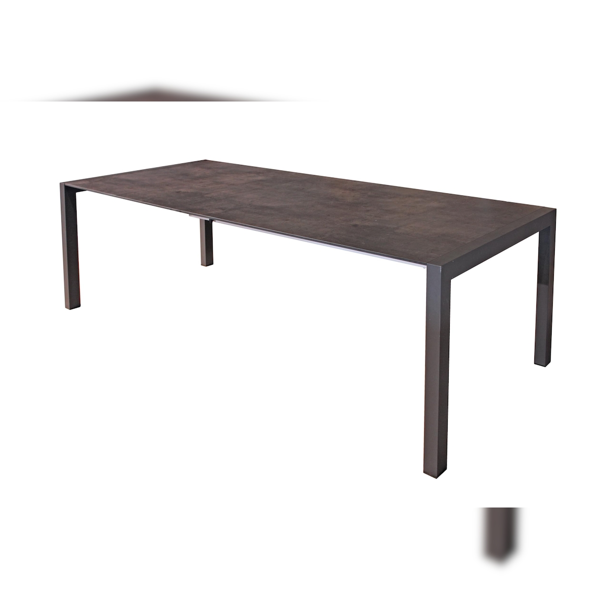 DELUKE Gartentisch HARALD - Kunststoff, Grau, 267x92x75cm | Ausziehtisch Esstisch Wetterfest Outdoor Tisch Image