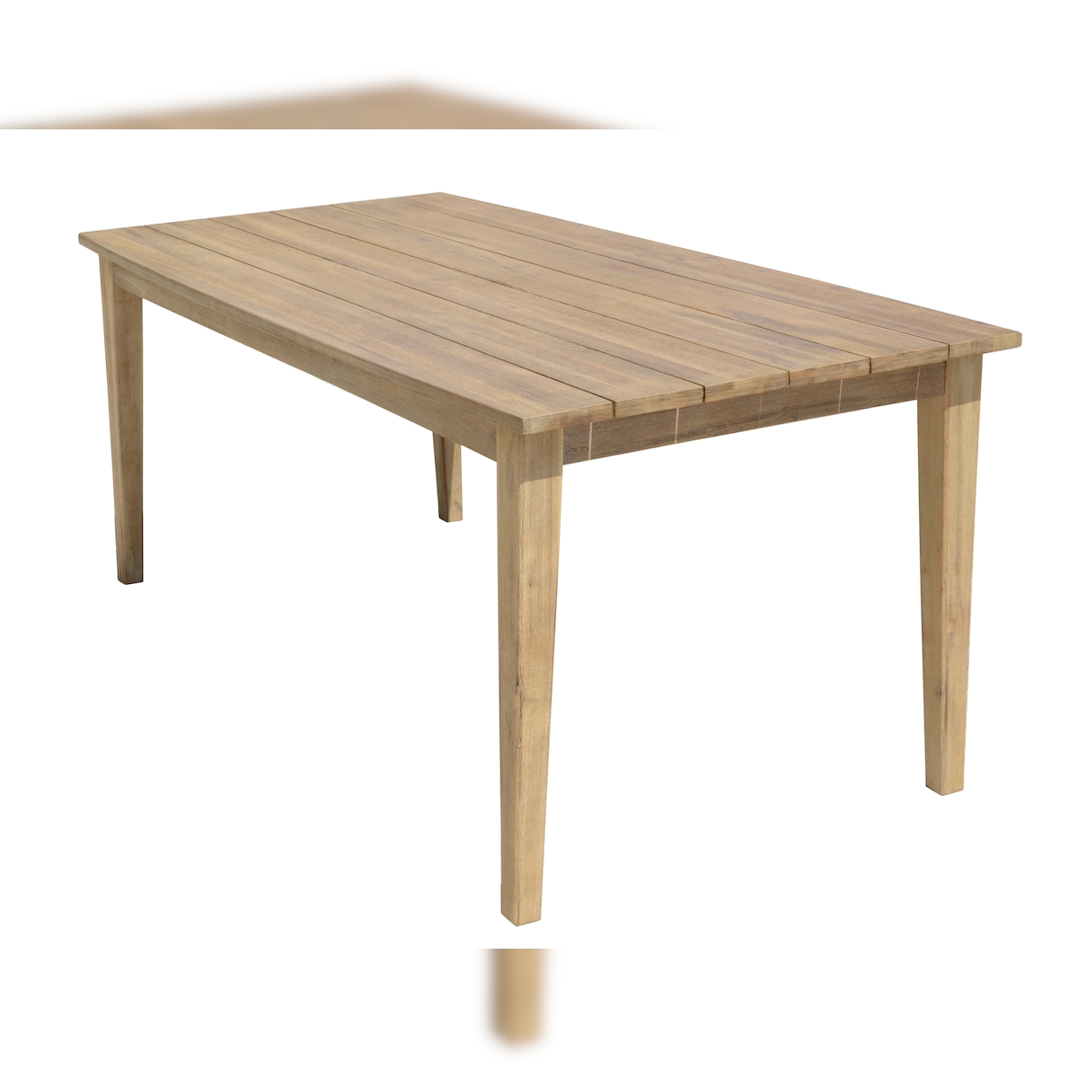 DELUKE Gartentisch MADRID - Akazie, Braun, 180x90x75cm | Terrassentisch Wetterfest Outdoor Tisch Image