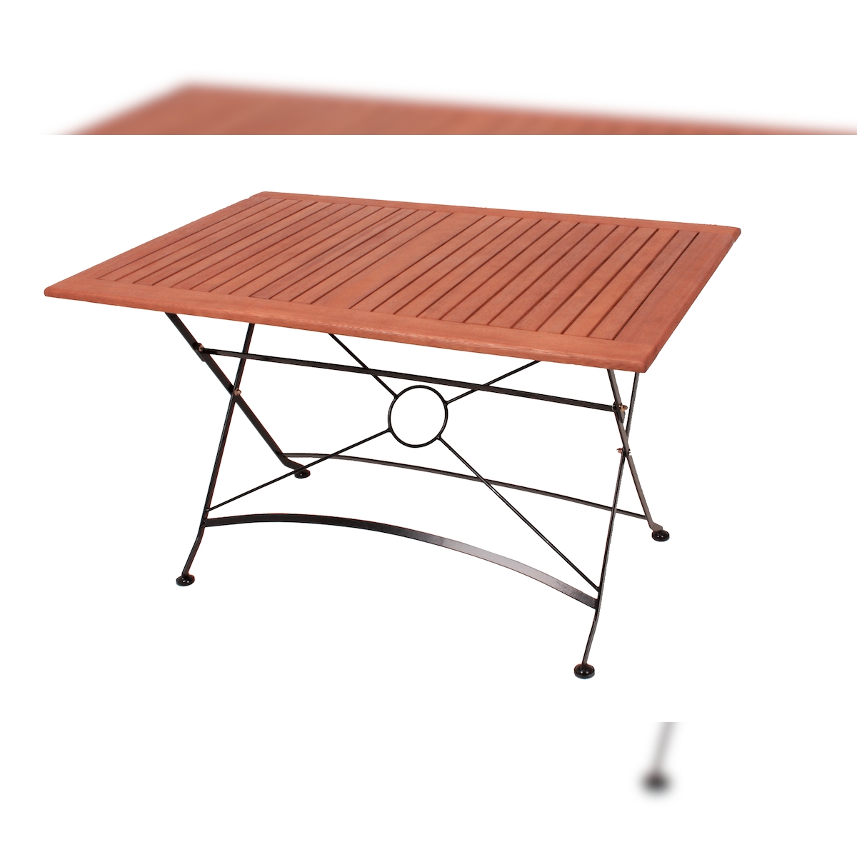 DELUKE Gartentisch INGA rechteckig klappbar - Eukalyptus, Hellbraun, 120x80x74cm, rechteckig | Klapptisch Esstisch Wetterfest Outdoor Tisch Image