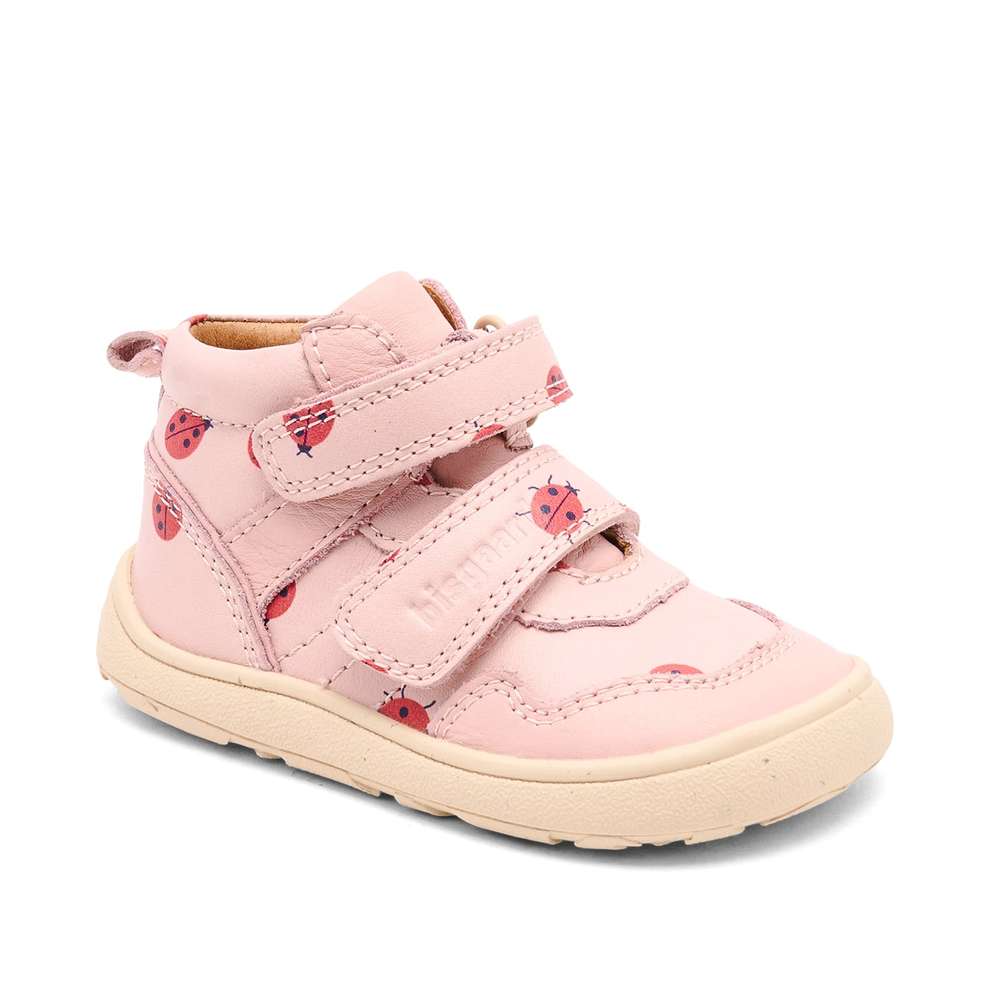 Lauflernschuh BISGAARD "barefoot becky", Baby, Gr. 26, rosa marienkäfer, Leder, Schuhe Lauflernschuh, Sneaker, Klettschuh mit Klettverschluss, Größenschablone zum Download