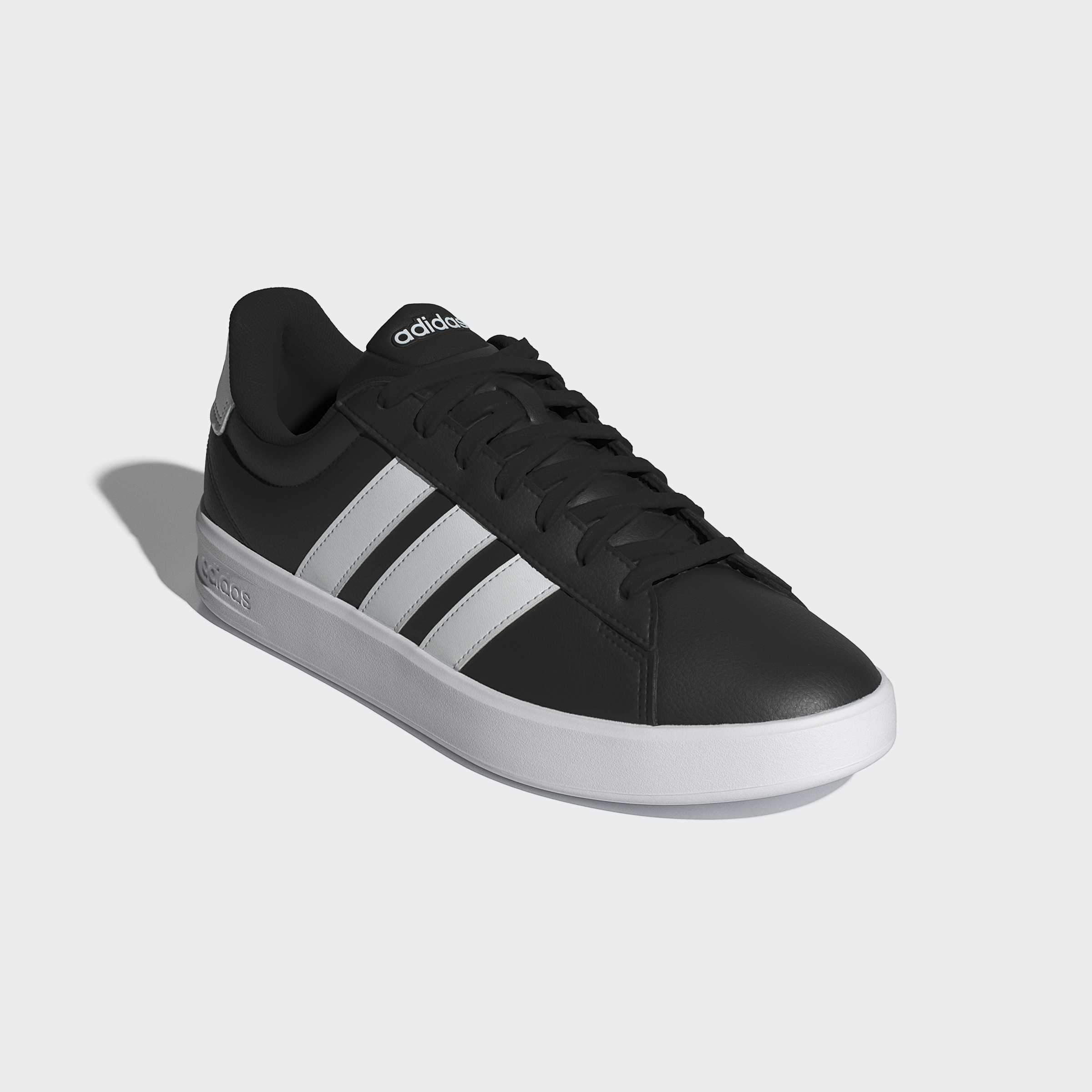 Sneaker ADIDAS SPORTSWEAR "GRAND COURT 3.0", Herren, Gr. 42,5, cschwarz1, ftwwht, ftwwht, Synthetik, Textil, Schuhe Sneaker Image
