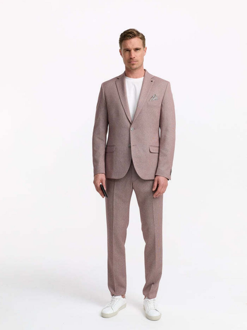 Zuitable Baukasten-Sakko Herren Slim Fit Jersey rosa, 42 Image