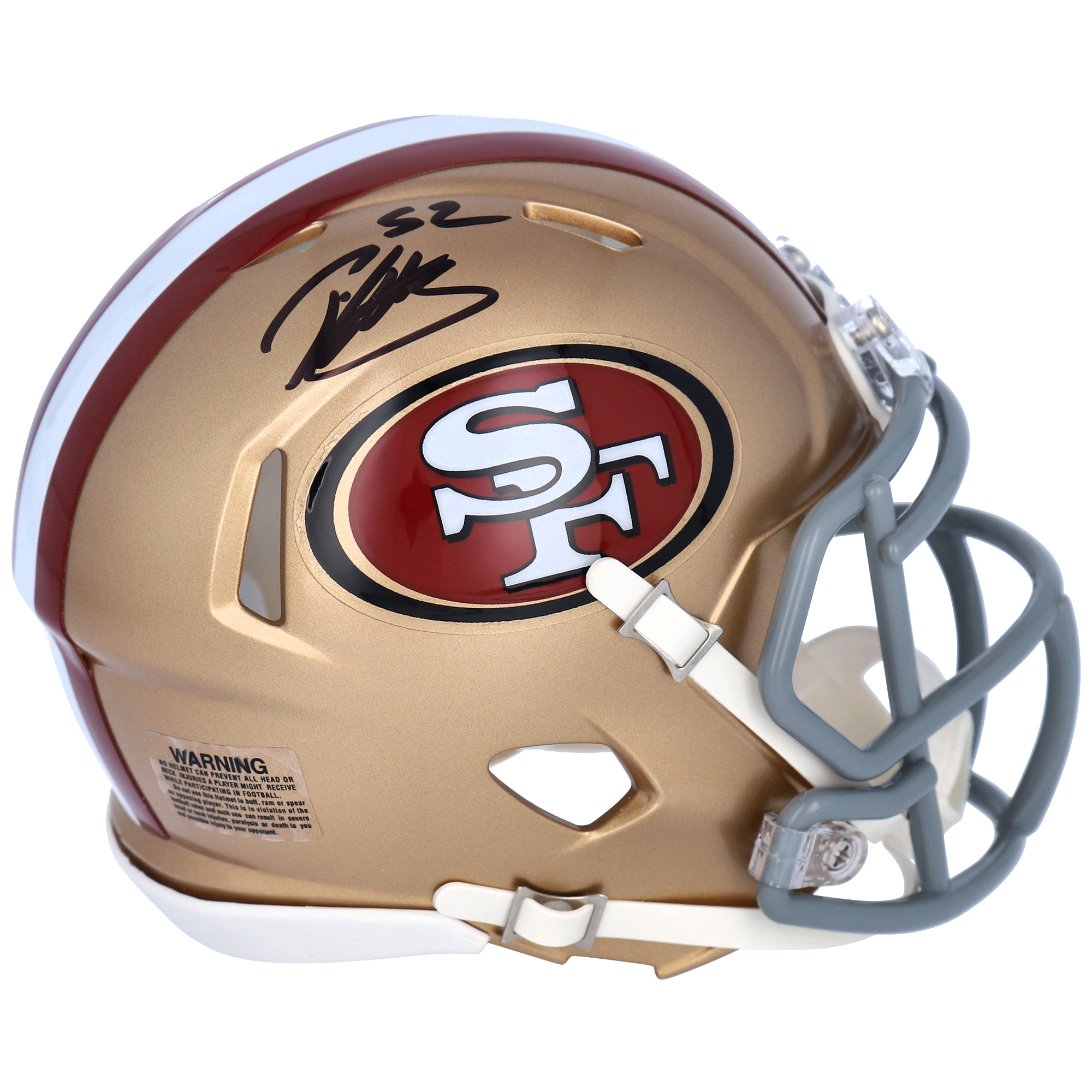 "Patrick Willis San Francisco 49ers signierter Riddell Speed ​​Mini-Helm" Image