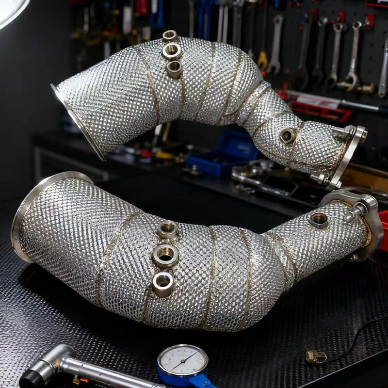 PRO Per Audi RS4 RS5 2.9T Scarico Dritto Collettore Downpipe B9 B9.5 304 In Acciaio Inox Downpipe Prestazioni Collettore di Scarico