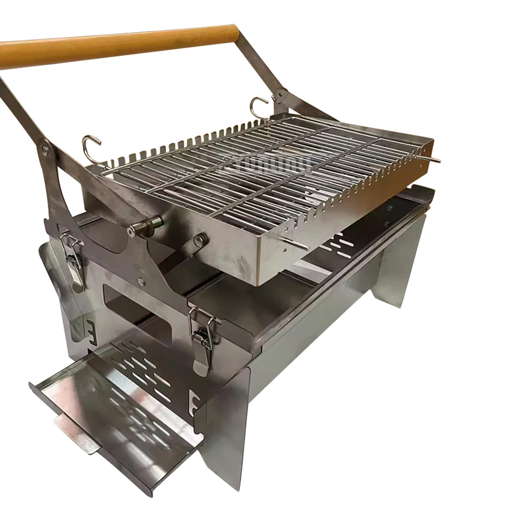 Flip Holzkohlegrill Haushalt Outdoor Abnehmbarer rotierender Netzgrill Kippengrill Elektrisch Image