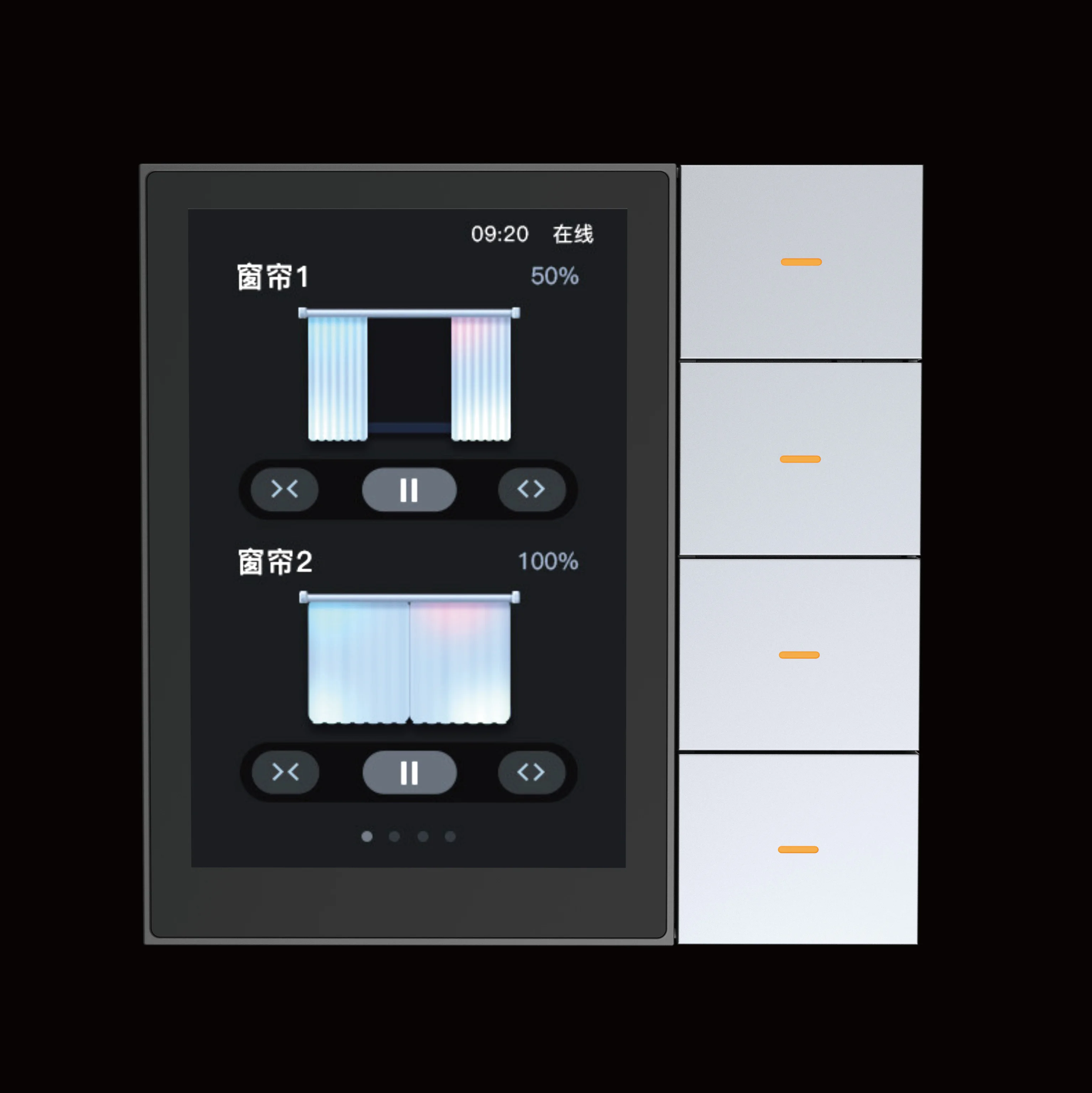 ZigBee Wandschalter, F3Pro Automation Zentralsteuerung Touchpanel, Vorhang- und Lichtszenenschalter Image