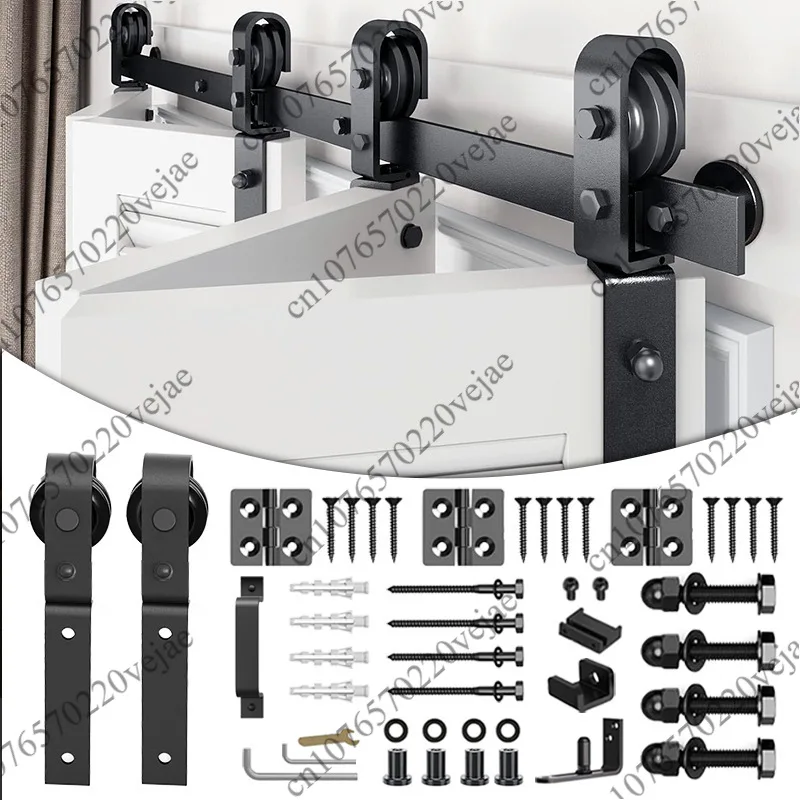 Schiebetürschienen-Set für Klapp- und Schiebetüren mit Führungsschienen aus Kohlenstoffstahl