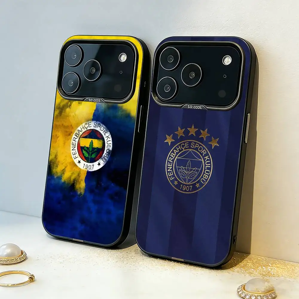 1 Stück T-Turkey Fenerbahce-E Handyhülle für iPhone17,16,15,14,13,12,11,Pro,MAX Grau Matt Silikon Schwarze Abdeckung Image