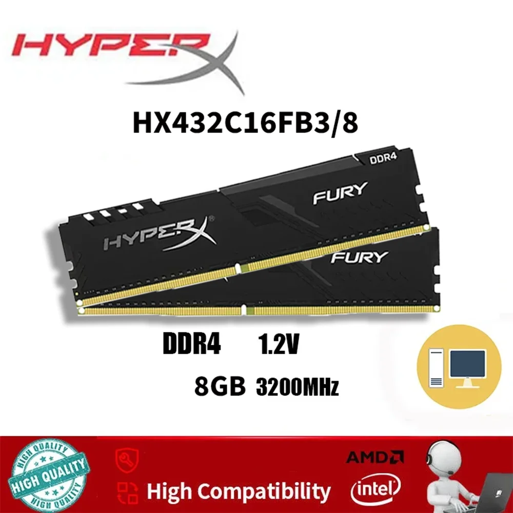 DDR4-Speicher HyperX HX432C16FB3/8 DDR4 8GB 3200MHZ PC-RAM Image