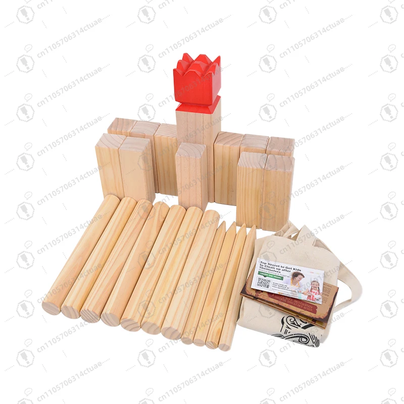 Viking Kubb-Spielset aus Holz – Zugelassenes Sport- und Unterhaltungsset für den Außenbereich für Versammlungen