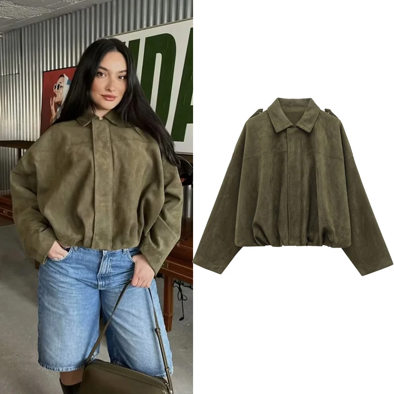 HXAO Elegante Bomberjacken 2025, Damen-Frühlings-Langarmjacken, Damenmode, lässig, Übergrößenmäntel, neu in Oberbekleidung Image