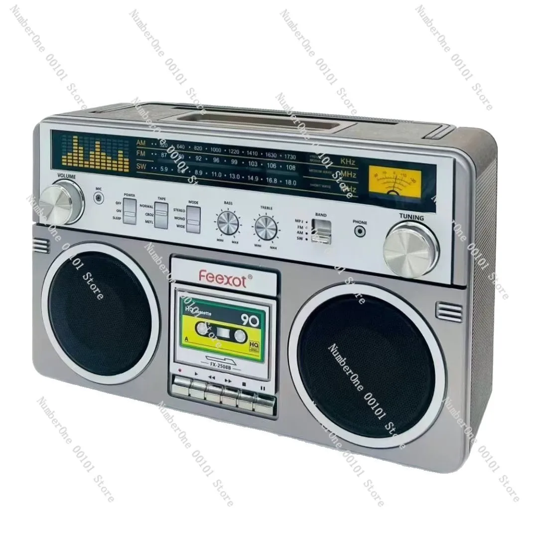 FX-2508B Retro tragbares Bluetooth-Radio, tragbarer Multimedia-Wechselstrom-Bluetooth-Lautsprecher