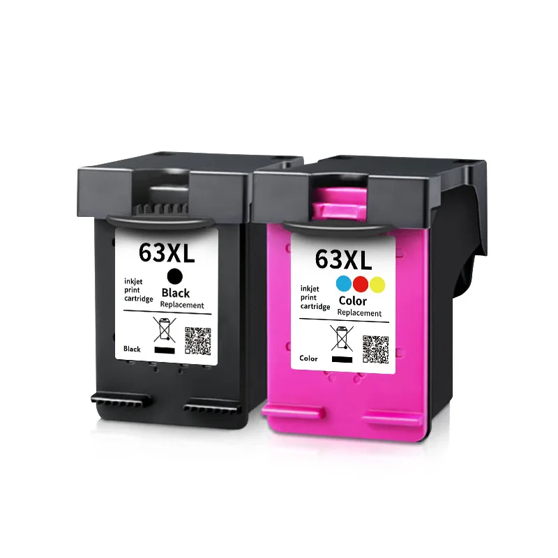 Kompatibel mit HP 63XL-Tintenpatronen für 2130, 2131, 3630, 3632, 3830, 4520, 4522, 4524 63XL schwarze und farbige Tintenpatronen Image