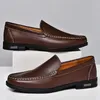 Echtes Leder Herrenschuhe Klassiker Business Kleid Schuhe Mokassins Slip on Loafers Fahrschuhe für Männer Freizeitschuh Große Größe 48