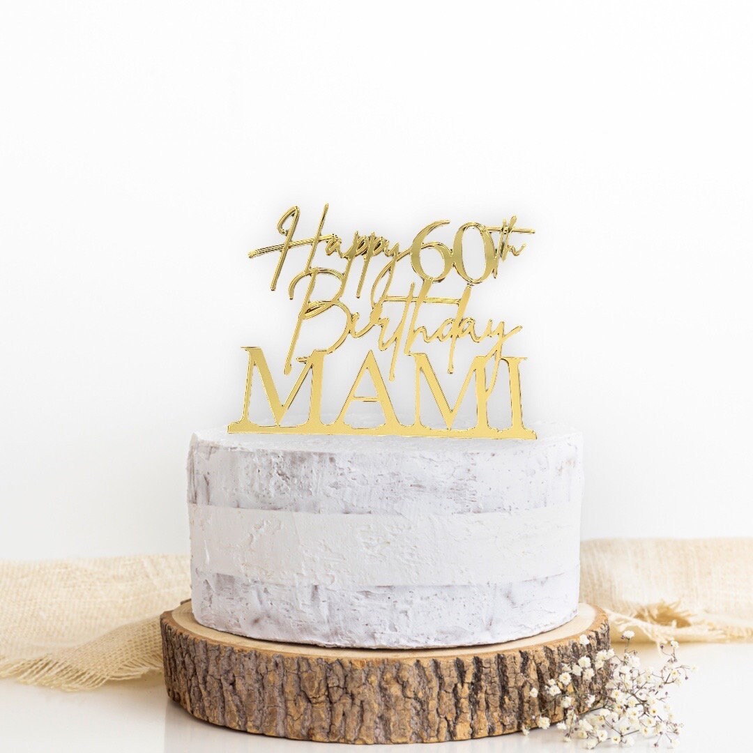 Topper per torta di buon compleanno e età * Topper per torta personalizzato * Topper per torta in acrilico * Topper per torta 30o * Topper per torta 5