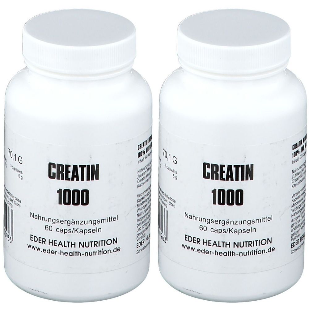 Creatin 1000 Pulver x2 2x60 St Kapseln