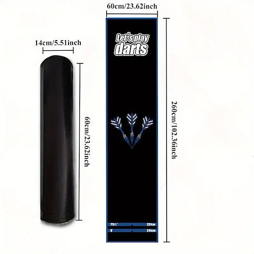 Dart-Übungsmatte, leicht zu reinigen, rutschfest, strapazierfähig und fleckenabweisend, für Spielhallen, Indoor-Wettkämpfe Image