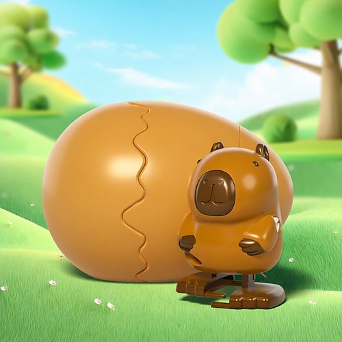 Ostergeschenk-Ei mit Aufziehmechanismus: Überraschungsei mit Tierschlüpffunktion, Dinosaurier-Ei-Schlüpfspielzeug, durch Drehen schlüpft ein laufendes Tier, wiederverwendbares Uhrwerkspielzeug für Image