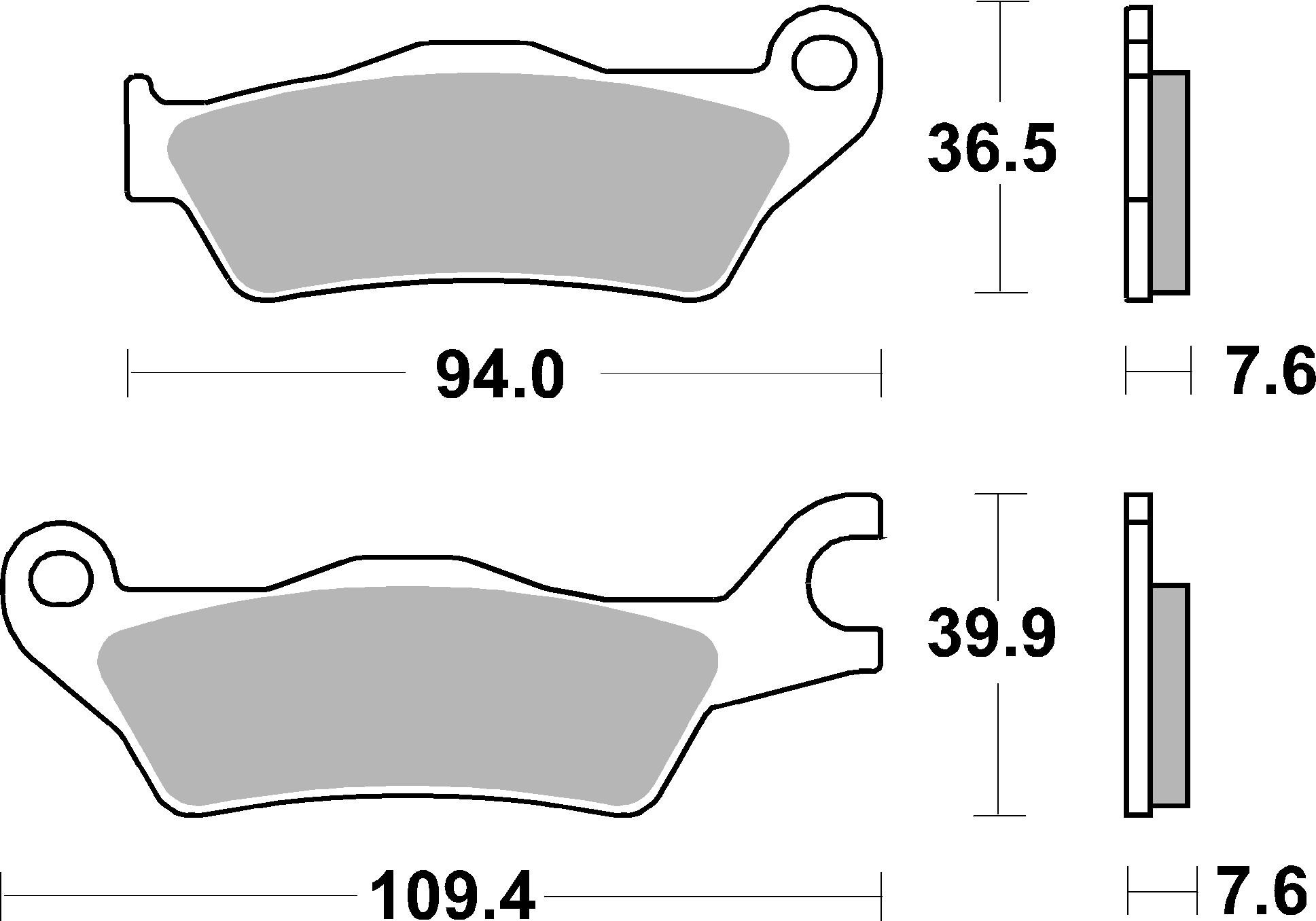BREMBO Bremsbelagsatz, Scheibenbremse 07SU33SA vorne rechts links Rot für SUZUKI MOTORCYCLES Image