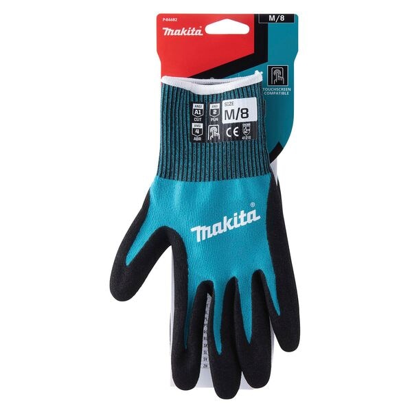 makita Arbeitshandschuhe Nitril Größe 8 blau