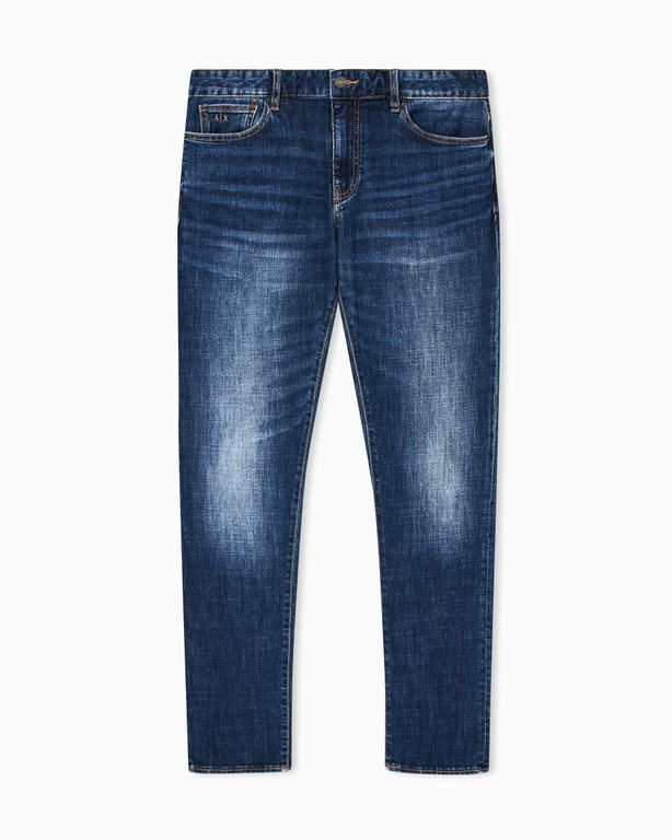 Stretch Denim Skinny Jeans - Blue - ARMANI EXCHANGE Jeans
