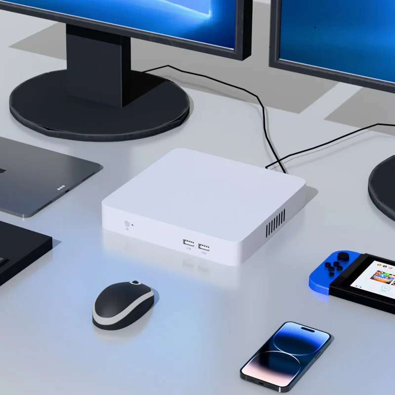 Mini PC Windows 512 Linux, processeur Intel N100, 16 Go, DDR4, 2.4 Go, SSD M.2 NVMe, 5.0G, 10/11G, WiFi, Bluetooth, ordinateur de bureau domestique