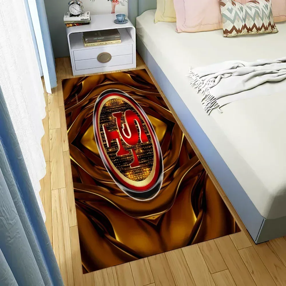 Wohnzimmermatte für den Flur auf dem Boden San FranciscoS 49erS Garageteppiche Outdoor-Fußmatte für den Eingangsbereich zur Inneneinrichtung Image