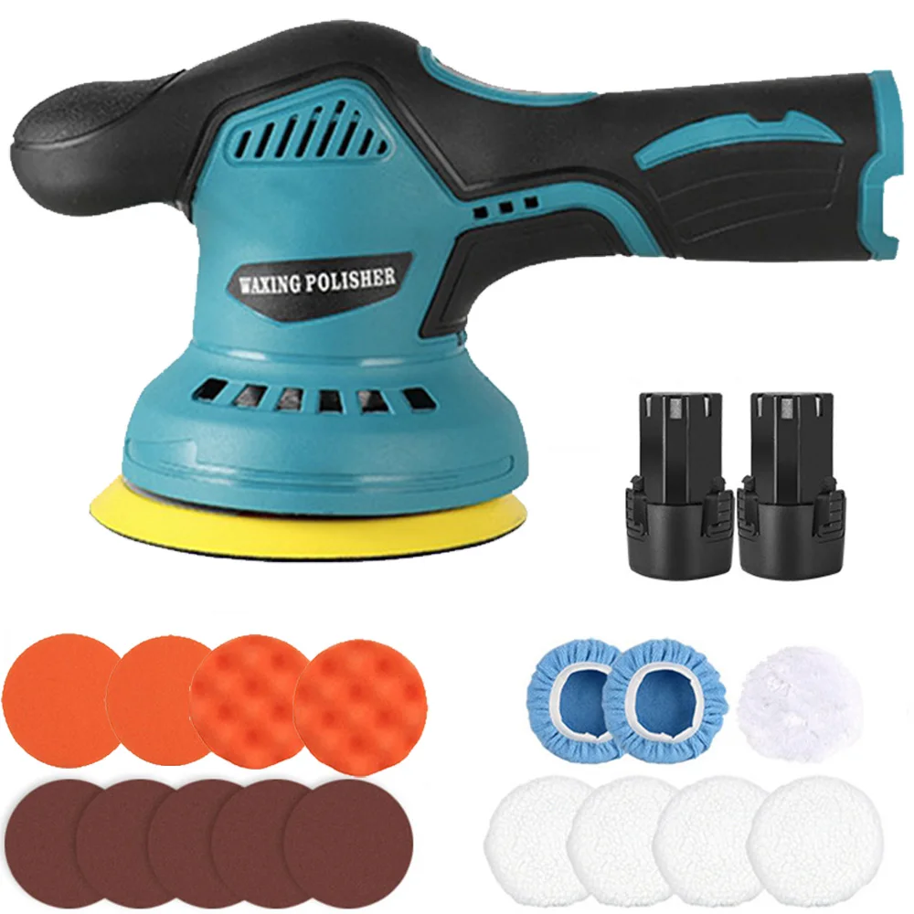 OWJHE Polierer, 8-Gang, kabellos, verstellbar, kabellos, automatisch, elektrisch, Wachsen, Schleifen, Versiegelung, Glasur, Elektrowerkzeug für Makita-Akku Image