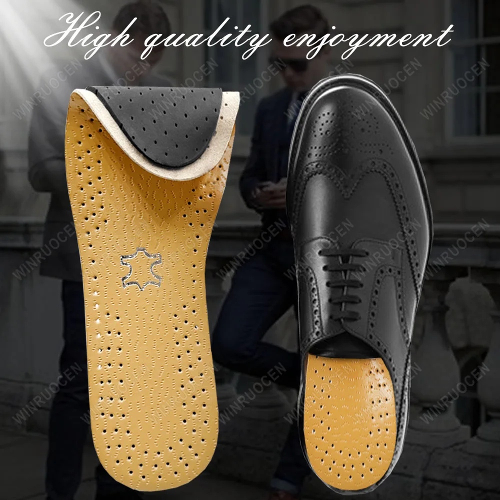 Lässige Einlegesohlen für Schuhe, Herren, Damen, Leder, Latex, bequem, Deodorant, Füße, hochwertige flache Schuhe, Schuhsohle, rutschfeste Einlage Image