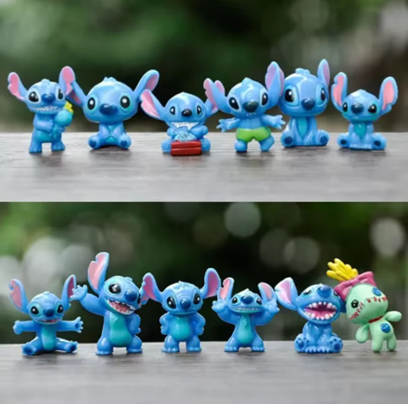 12 Stücke Mini Stich Anime Figur Puppen 3 CM Cartoon Lilo und Stitch Action-figuren Sammeln Dekoration Modell Spielzeug Kinder geschenk Image