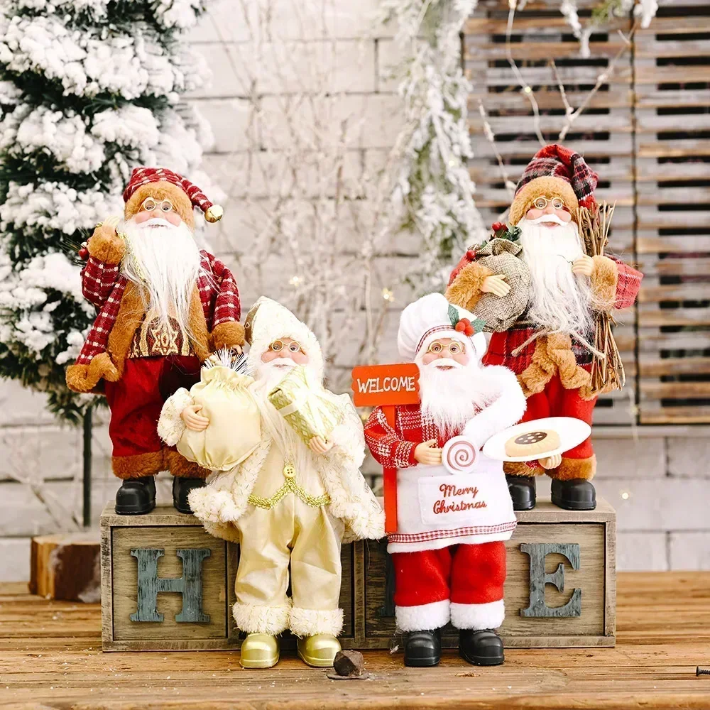 1pc Santa Claus Dekoration Weihnachten Hause Plüsch Puppe Party Dekoration Weihnachten Ornamente Neue Jahr Festliche Lieferungen Überraschung Geschenk Image
