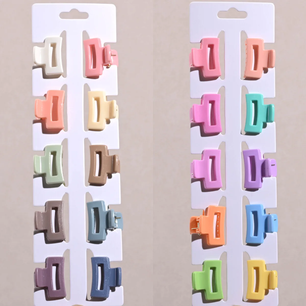 10 stücke Koreanische Vielseitige Bunte Mini Geometrische Platz Greifen Haar Klaue Clip Haarnadel Kinder Barrettes Haar Zubehör Haar Grip Image