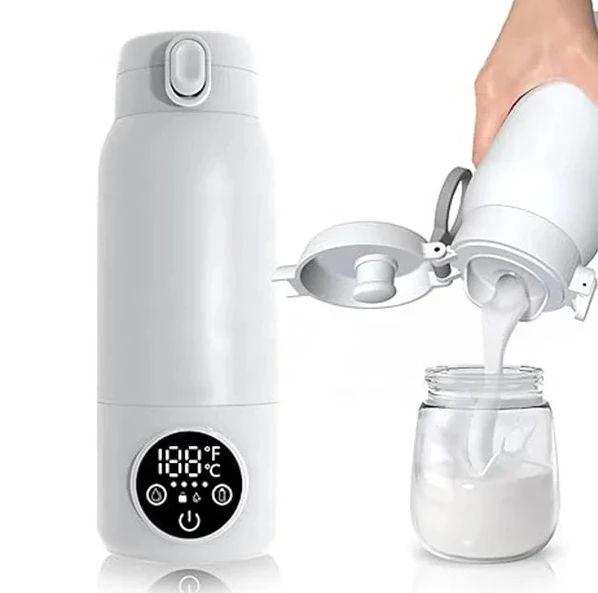 Bester tragbarer Babyflaschenwärmer, 17oz Milchwärmer mit großem Fassungsvermögen, schnell erhitzender Muttermilch-Wasserwärmer mit LCD-Display Image