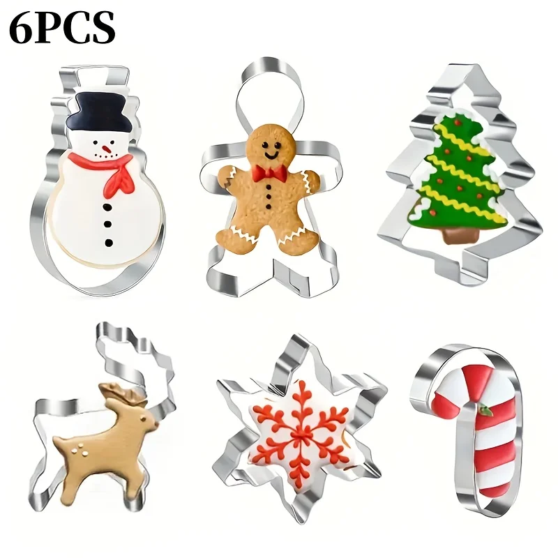 Neue Edelstahl Cookie Cutter Keks Form Weihnachten Hirsch Kopf Rentier Form Festival PartyDIY Werkzeug Fondant Lebkuchen Mann Image