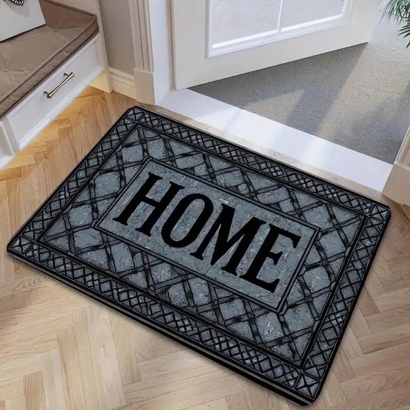 Auffällige Türmatte mit der Aufschrift „Welcome to the Dark Side“ – elegante rote und marineblaue Bodenmatte mit Pop-Kultur-Motiv für einen aufreizenden und lustigen Eingangsbereich Image