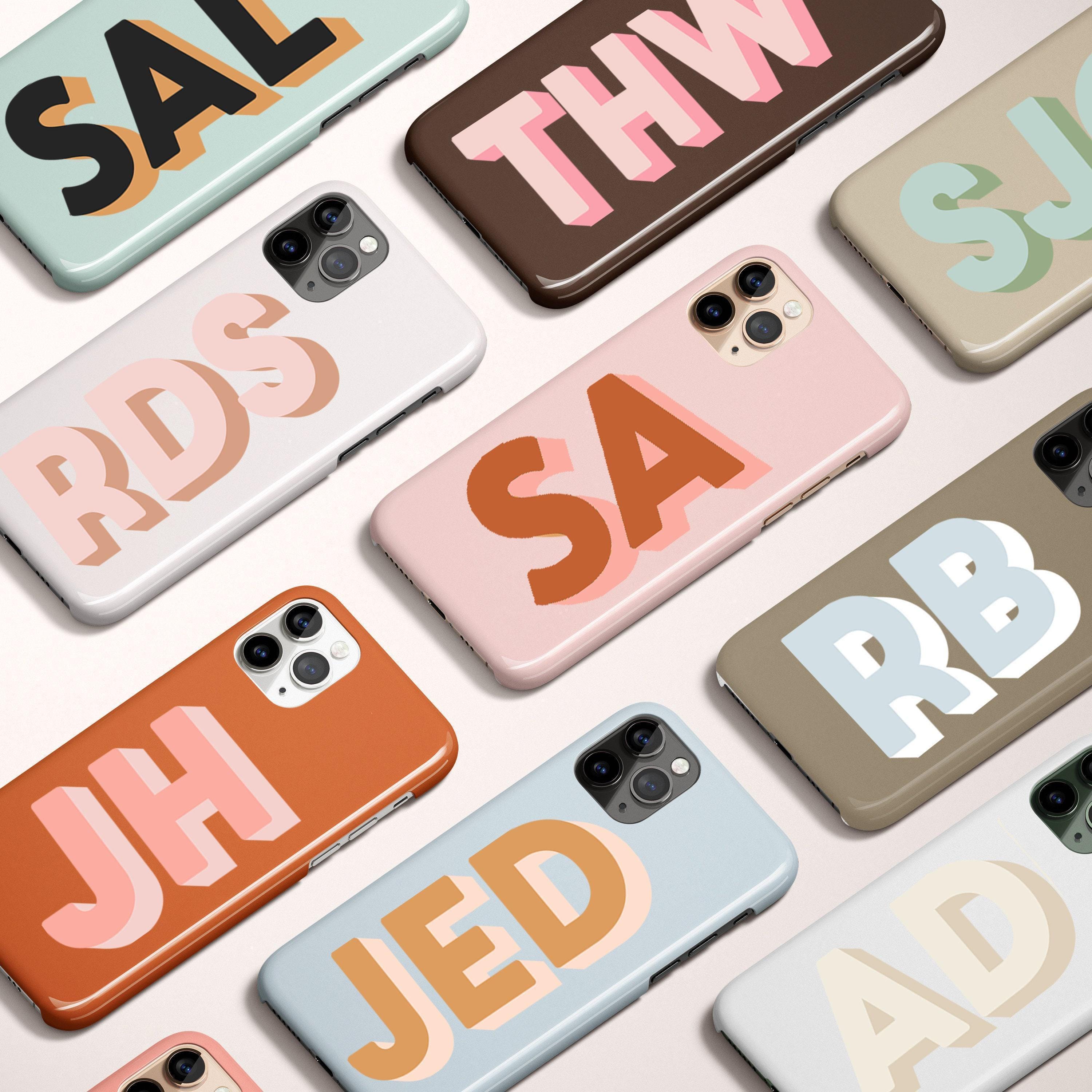 Custodia per telefono con iniziale Shadow personalizzata, custodia con nome personalizzato, iPhone 15, iPhone 16, Magsafe, iPhone 14, Pro Max, Mini, i