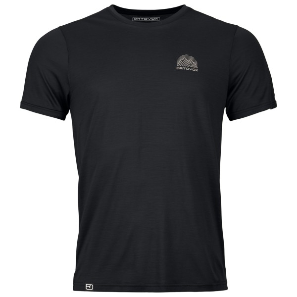 Ortovox - 120 Cool Tec Mountain Stripe T-Shirt - Merinoshirt Gr L schwarz