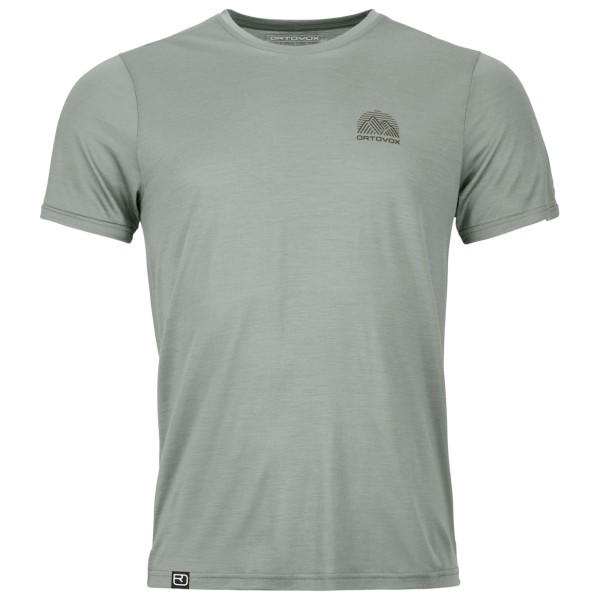 Ortovox - 120 Cool Tec Mountain Stripe T-Shirt - Merinoshirt Gr S grün