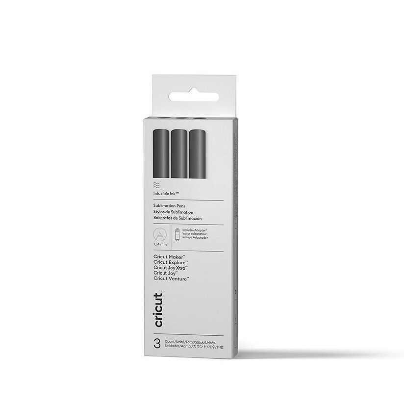 Cricut Infusible Ink Pens 0.4 | Black | 3 Count + Adapter