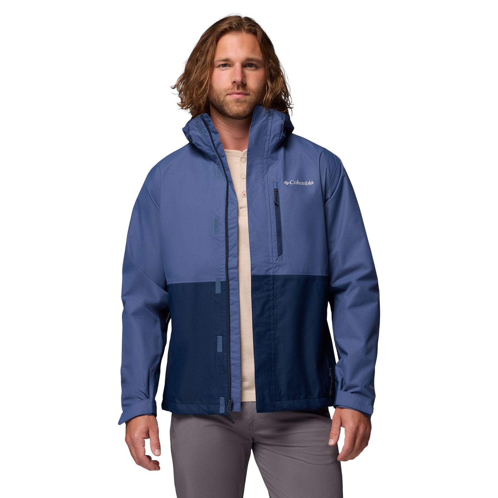 Columbia Men's Hikebound II Jacket (Size 3XT) Dark Mountain/Collegiate navy, Polyester