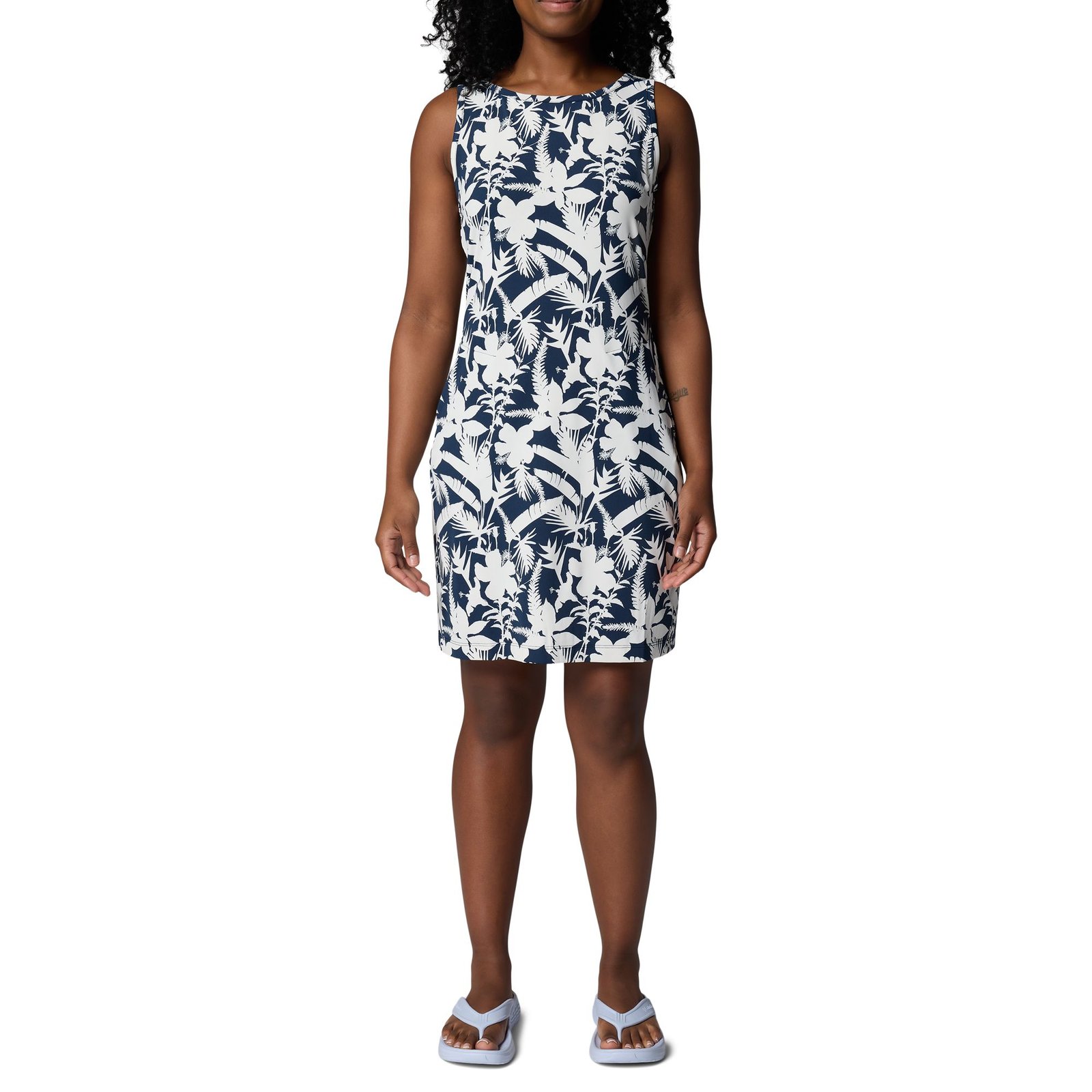 Columbia Women's Chill River Printed Dress (Size XL) Everblue, Elastine,Polyester