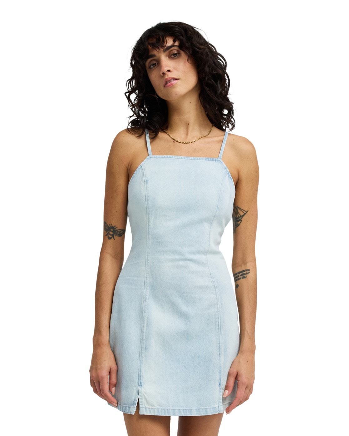 Jeanskleid BILLABONG "Jade Saltwashed", Damen, Gr. M, US-Größen, blau misty, Obermaterial: 100% Walkfrottier;, Kleider Image