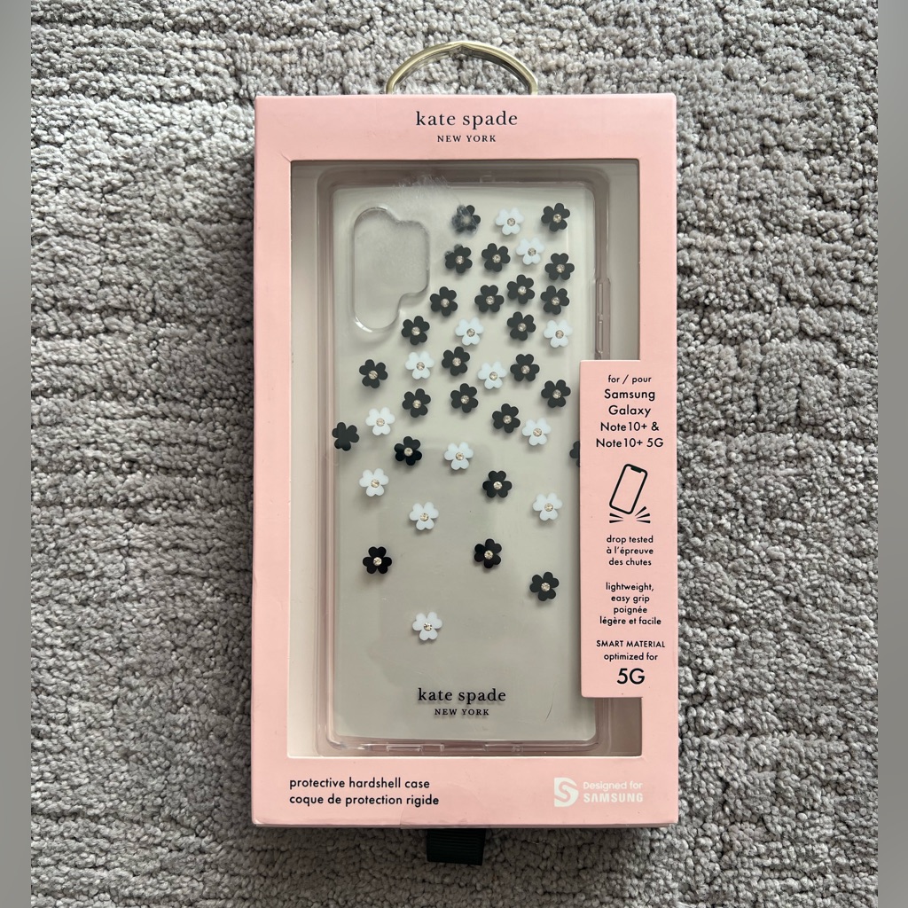 Kate Spade Cell Phones & Accessories | Kate Spade Black And White Floral Case For Samsung Galaxy Note 10+ | Color: Black/White | Size: Samsung Galaxy Note 10+