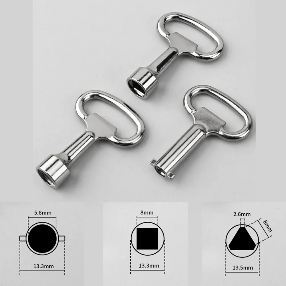 Chiave dritta, chiave triangolare, chiave quadrata, chiave per rubinetto, chiave per ventilazione, chiave in acciaio inossidabile, serratura per porta di armadio elettrico, serratura a linguetta