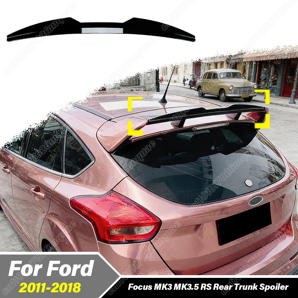 Per Ford Focus MK3 MK3.5 RS ST ST-Line 2011-2018 Spoiler Posteriore per Tetto, Decorazione Carrozzeria
