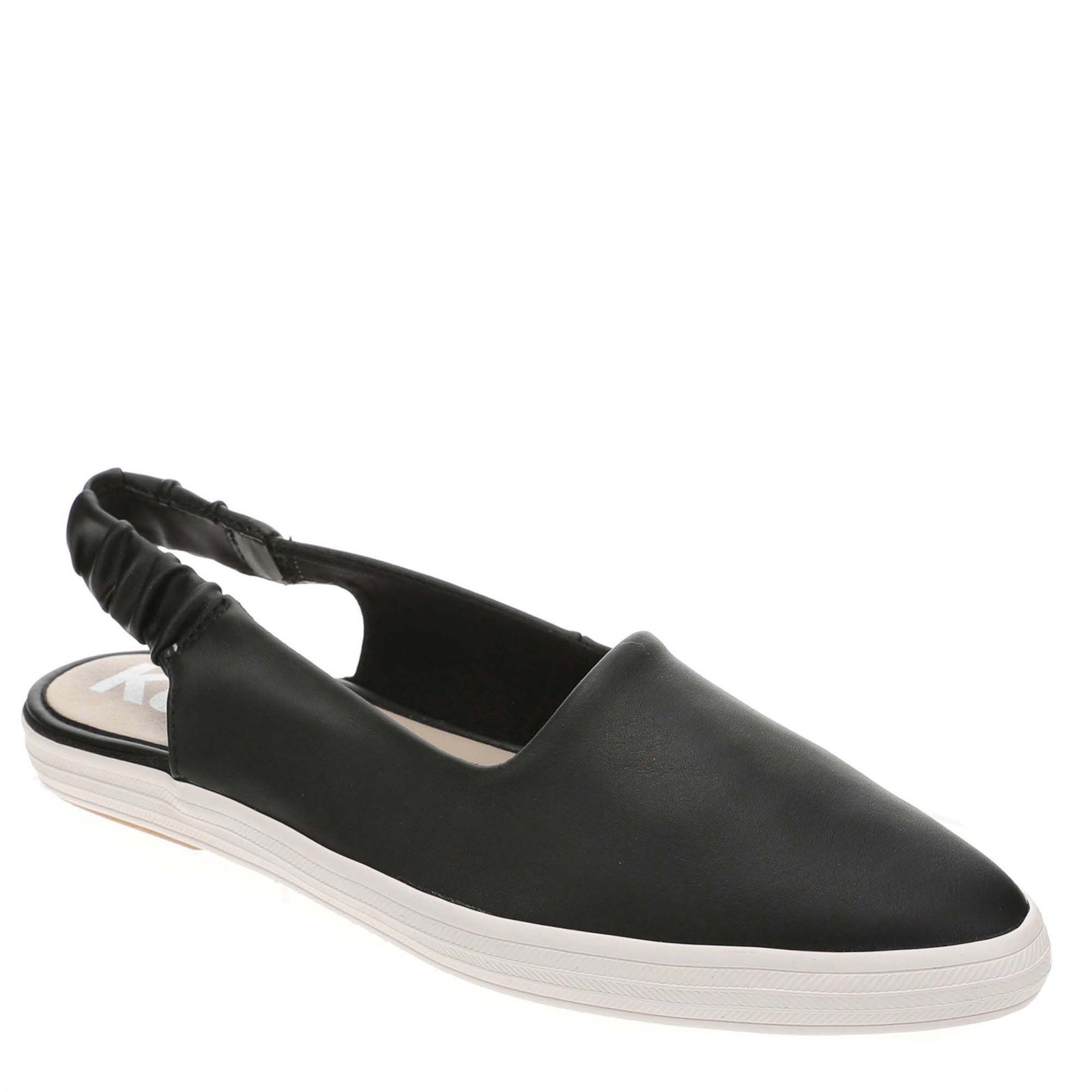 Keds Point Slingback Leather - Womens 11 Black Slip On Medium